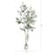 Artificial Minimalist Olive Tree in White Decorative Planter